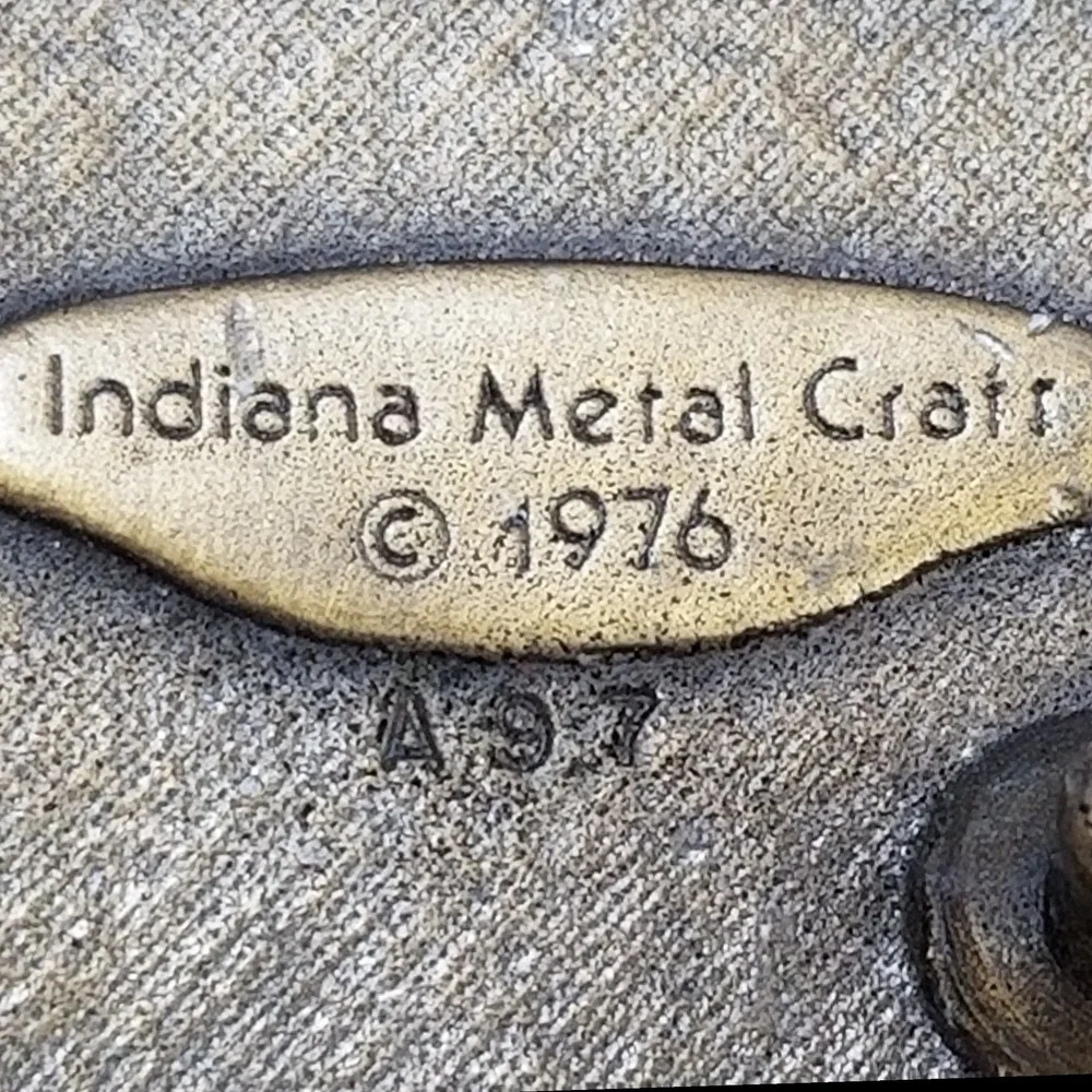 Vintage Indiana Metal Craft 1976 Bass Fish Belt Buckle Fishing Trophy Collectibl